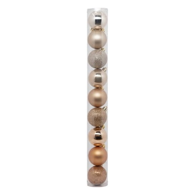 Lot de 9 boules de Noël D.6 cm olive ATMOSPHERA
