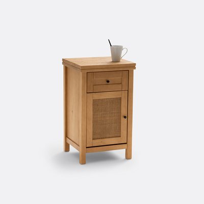 Gabin Bedside Table with 1 Drawer & 1 Cane Cupboard LA REDOUTE INTERIEURS