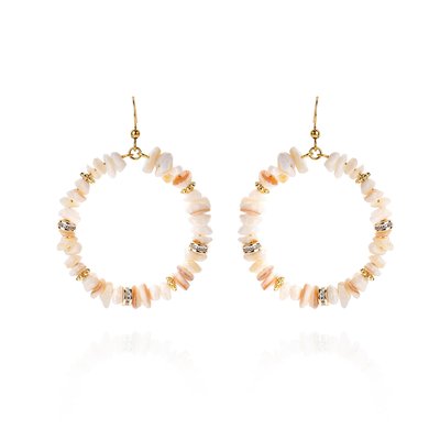 Boucles d'oreilles créoles avec perles pour oreilles percées MARTINIKA HIPANEMA