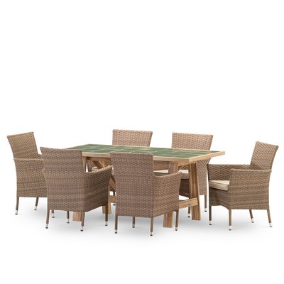 Salon de jardin, 6 chaises, BISBAL & BOLONIA DEFORA HOME