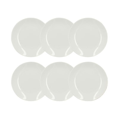 Lot de 6 assiettes à dessert en porcelaine 21cm, METROPOLITAN NOVASTYL