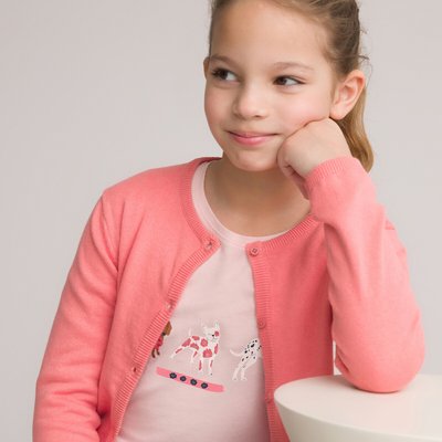 Cardigan aus Feinstrick mit Rundhalsausschnitt LA REDOUTE COLLECTIONS