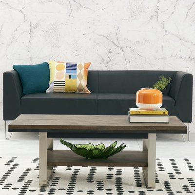 Table basse rectangulaire 2 plateaux en chêne RIMINI PIER IMPORT