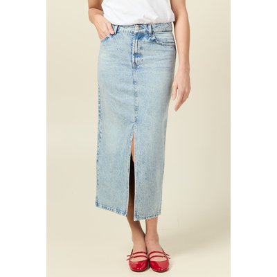Jupe midi droite en jean BONOBO