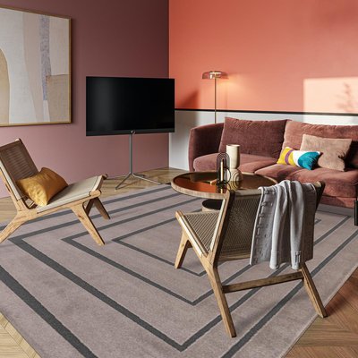 Tapis salon et chambre tissé motif géométrique PLAZA UN AMOUR DE TAPIS
