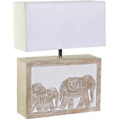 Lampe de salon en bois, motifs éléphants RECOLLECTION