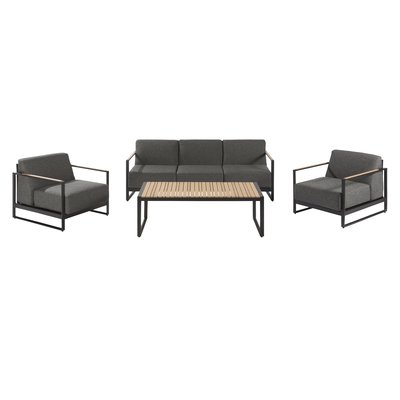 Salon de jardin en aluminium 5 personnes, NOXIA NATERIAL