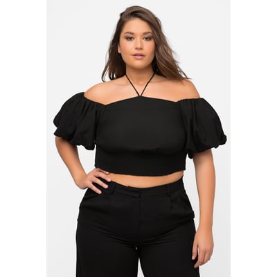 Blouse style crop top. Décolleté Carmen ULLA POPKEN