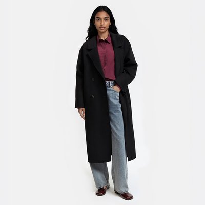 Manteau croisé oversize fait main en laine mélangée  LA REDOUTE COLLECTIONS