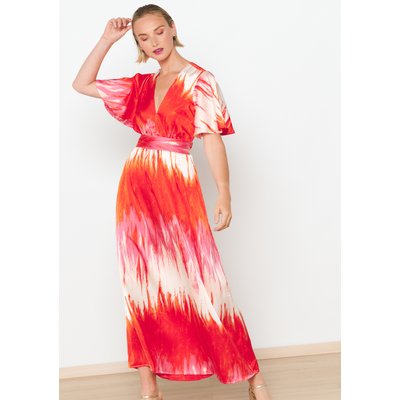 Robe longue en crêpe satiné LOLALIZA