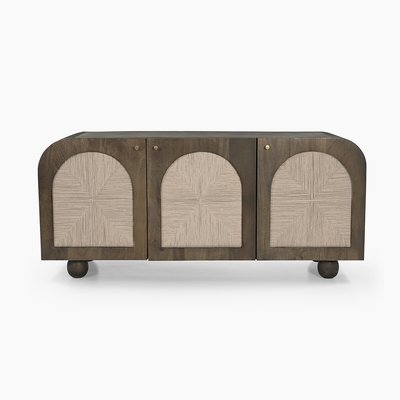 Tropika Jute & Mango Wood 3 Door Sideboard ÉDITÉ