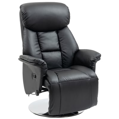 Fauteuil inclinable Polyuréthane Noir HOMCOM