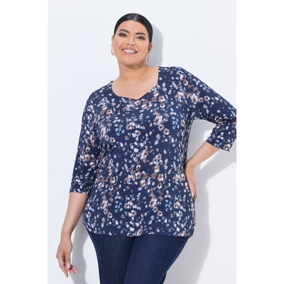 T-shirt au tombé fluide, motif abstrait ULLA POPKEN