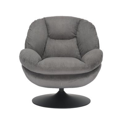Fauteuil pivotant velours côtelé vert ZAGO