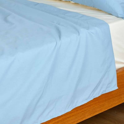 Parure De Lit Drap Plat | Blanc Des Prés - UNIE BDP BICOLORE TRADITION DES VOSGES
