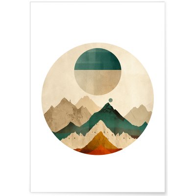 Affiche Abstract Lune 1 L'AFFICHERIE