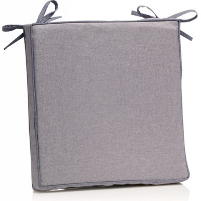 Galette de chaise outdoor epaisse en polyester unie C DESIGN HOME TEXTILE