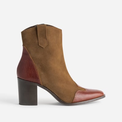 Boots À Talon en cuir NATASHA TEXTO