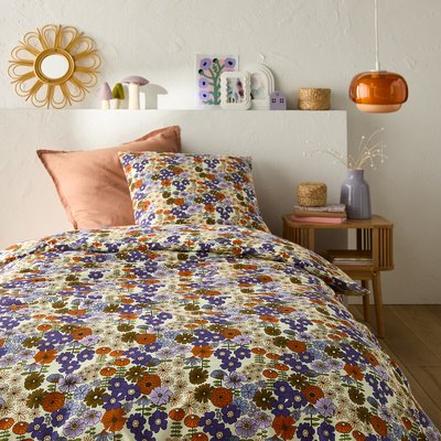 Bedset in 50% gerecycled katoen, vierkante kussensloop, Marisol LA REDOUTE INTERIEURS