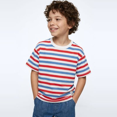 T-shirt manches courtes rayé en coton BIO GOTS MONOPRIX