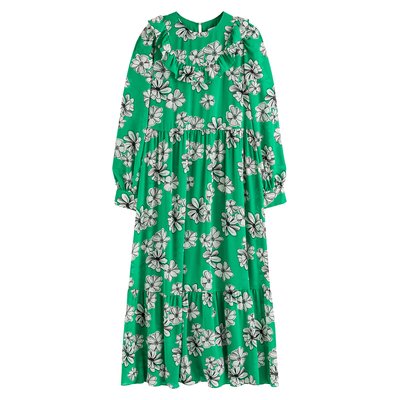 Robe longue évasée, à volants LA REDOUTE COLLECTIONS