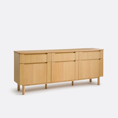 Buffet placage chêne, 3 portes 3 tiroirs, Bellita LA REDOUTE INTERIEURS