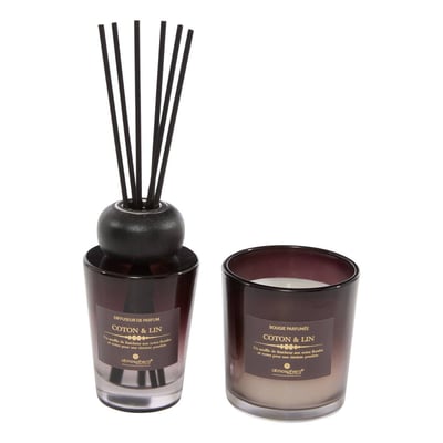 Coffret senteur bougie et diffuseur en verre ALMA ATMOSPHERA
