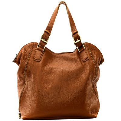 Grand sac à main en cuir grainé italien CAMELIA OH MY BAG