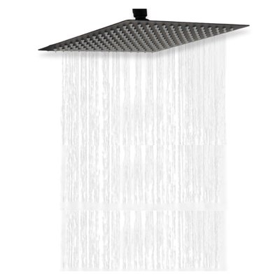 Tête de douche noire carrée VEYLA MOB IN