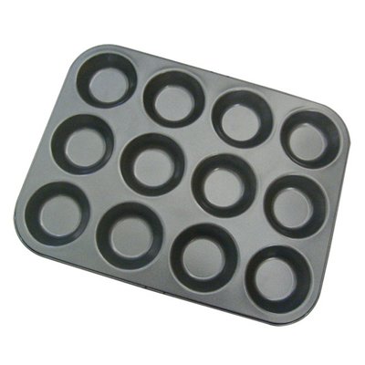 Plaque pour 12 tartelettes 34x26 cm en acier antiadhésif DE BUYER