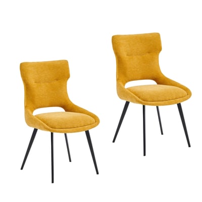 Chaise de salle à manger en tissu (lot de 2) LUGANO PIER IMPORT