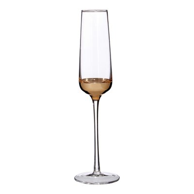 Set of 4 Clear/Gold Champagne Flute Glasses SO'HOME