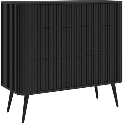 Commode striée OVARLO 3 tiroirs RECOLLECTION