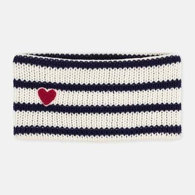 Fular tubular de punto a rayas con forro polar PETIT BATEAU
