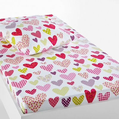 Drap-housse enfant pur coton, Coeur Liberté SO'HOME