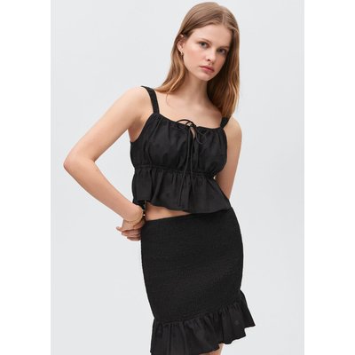 Crop top brodé MANGO TEEN