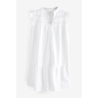 Mini robe à empiècement en dentelle et volant NEXT