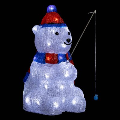 Ours lumineux extérieur H39cm 40 LED + transfo FEERIC LIGHTS & CHRISTMAS