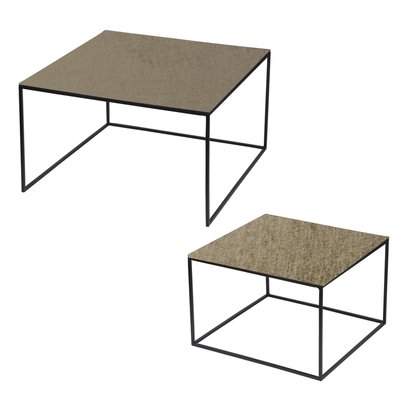 Set de 2 tables   carrées de côtés 70 cm et 56 cm TABLE PASSION