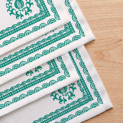 Lot de 4 serviettes en coton 100% Mosaic NAF NAF HOME