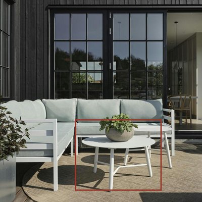 Table basse de jardin en aluminium blanc Ø 75 cm STOCKHOLM PIER IMPORT