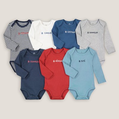 Lot de 7 bodies manches longues LA REDOUTE COLLECTIONS