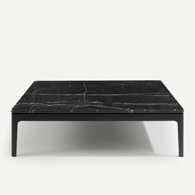 Table basse, en marbre noir et chêne massif, HELDA EMMANUEL GALLINA X AM.PM
