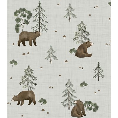 Papier peint enfant motif ours et montagne KHARU LILIPINSO
