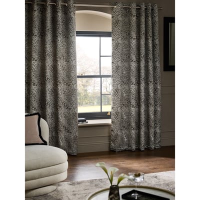 Rideaux doublés en jacquard animal à œillets NEXT