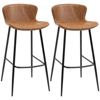 Tabouret de bar Similicuir Marron HOMCOM