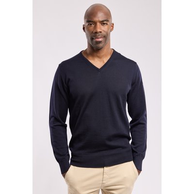 Pull col V en laine mérinos NOYAL ARMOR-LUX