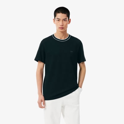 T-shirt en Piqué stretch col rayé LACOSTE