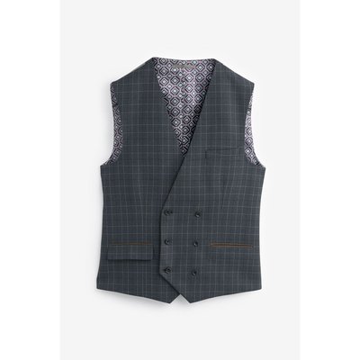 Gilet de costume à carreaux et liserés NEXT