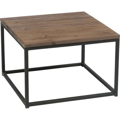 Table basse bois et fer, carré, Dowell JOLIPA
